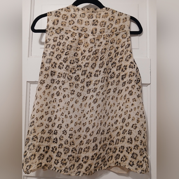 NWT Joie Leopard Print Silk Tank Corie Blouse Cappuccino Layering Size Medium - Picture 11 of 12